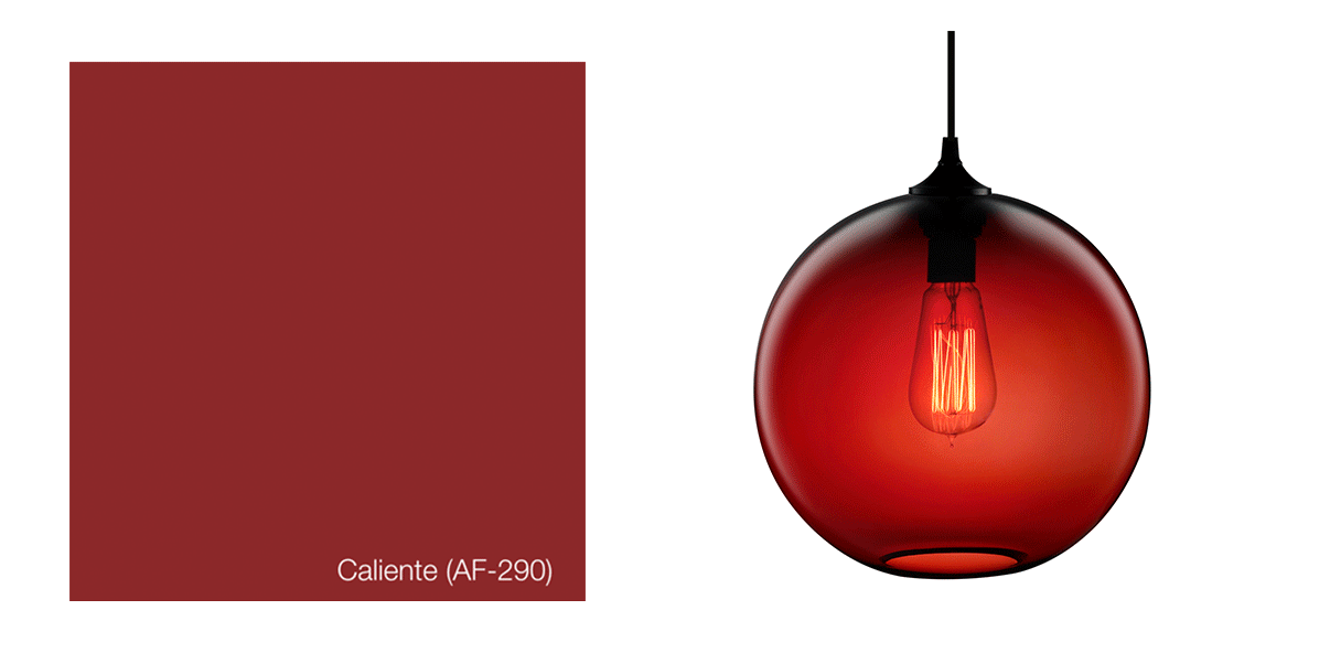 Benjamin Moore's Color of the Year Matches Niche's Red Pendant Light